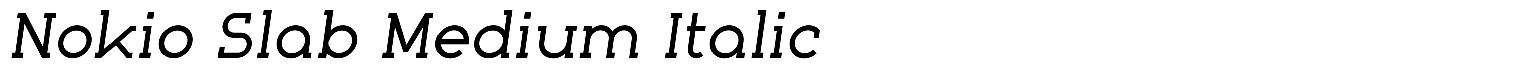 Nokio Slab Medium Italic